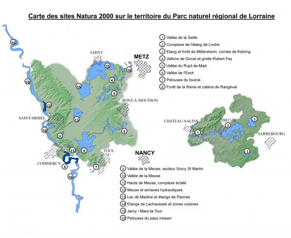 Carte N2000 du Parc